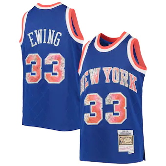 youth mitchell and ness patrick ewing blue new york knicks-498